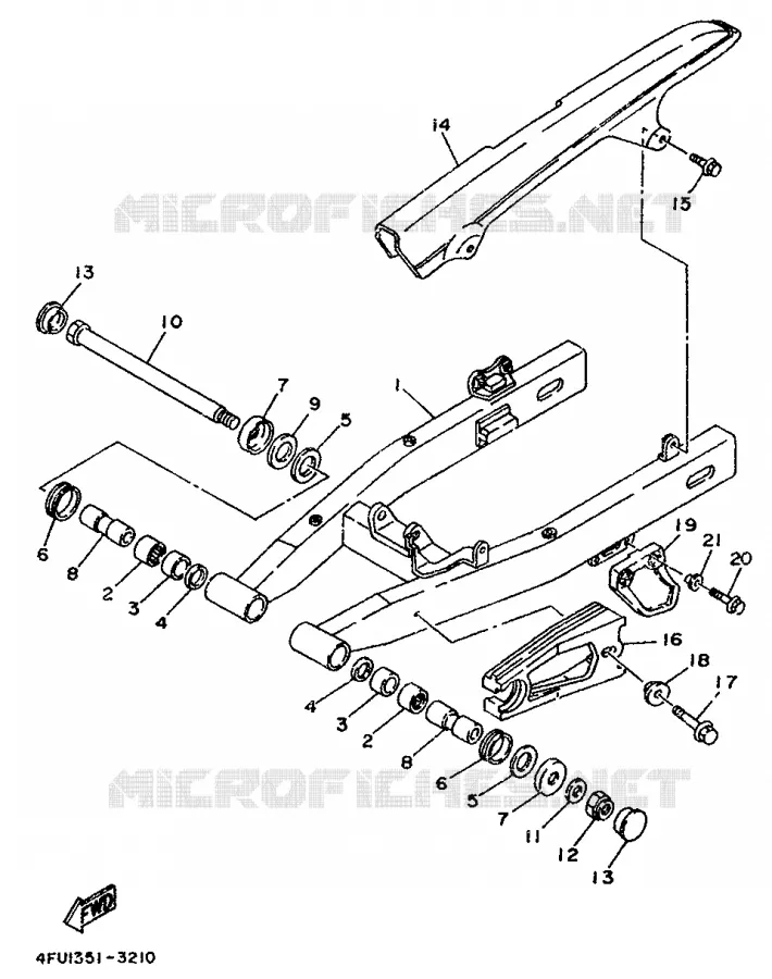 BRAS ARRIERE Yamaha MOTO 125 1996 TDR  TDR125