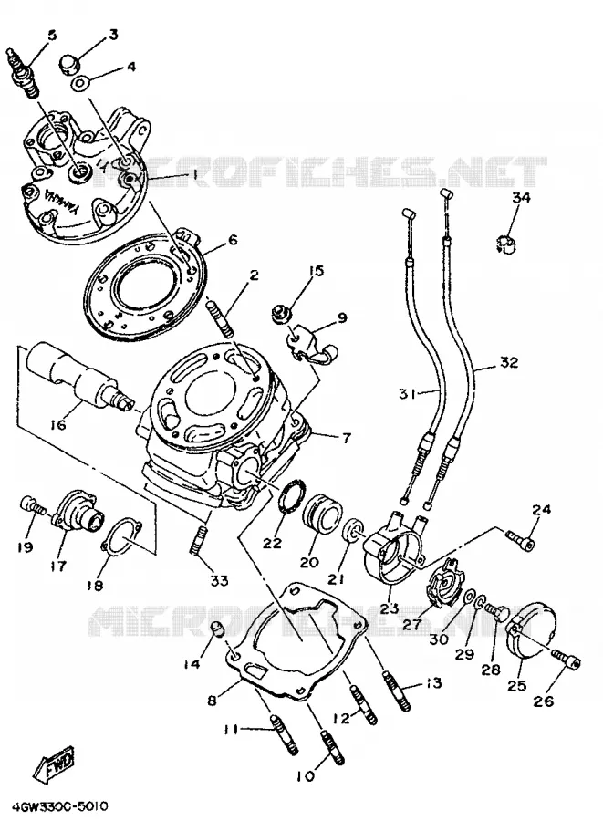 CYLINDRE Yamaha MOTO 125 1996 TDR  TDR125