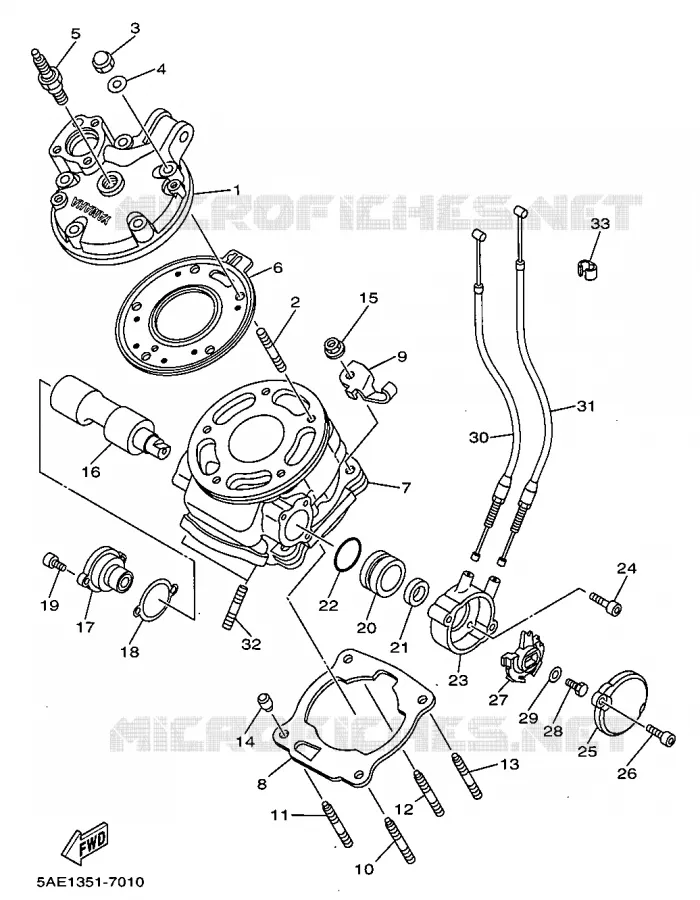 CYLINDRE Yamaha MOTO 125 1997 TDR  TDR125
