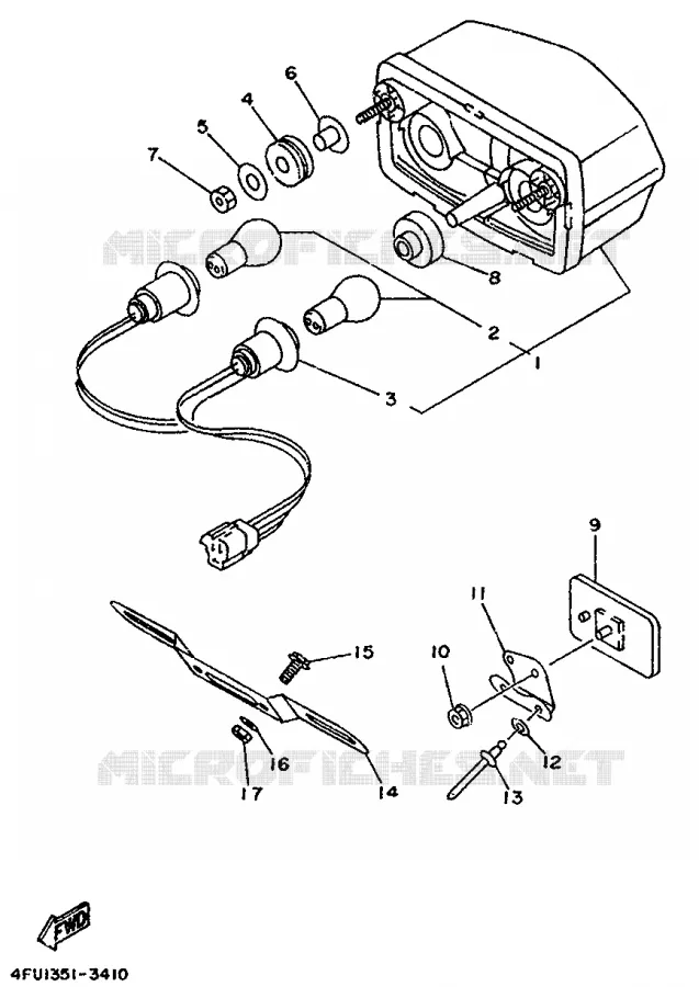 FEU ARRIERE Yamaha MOTO 125 1997 TDR  TDR125
