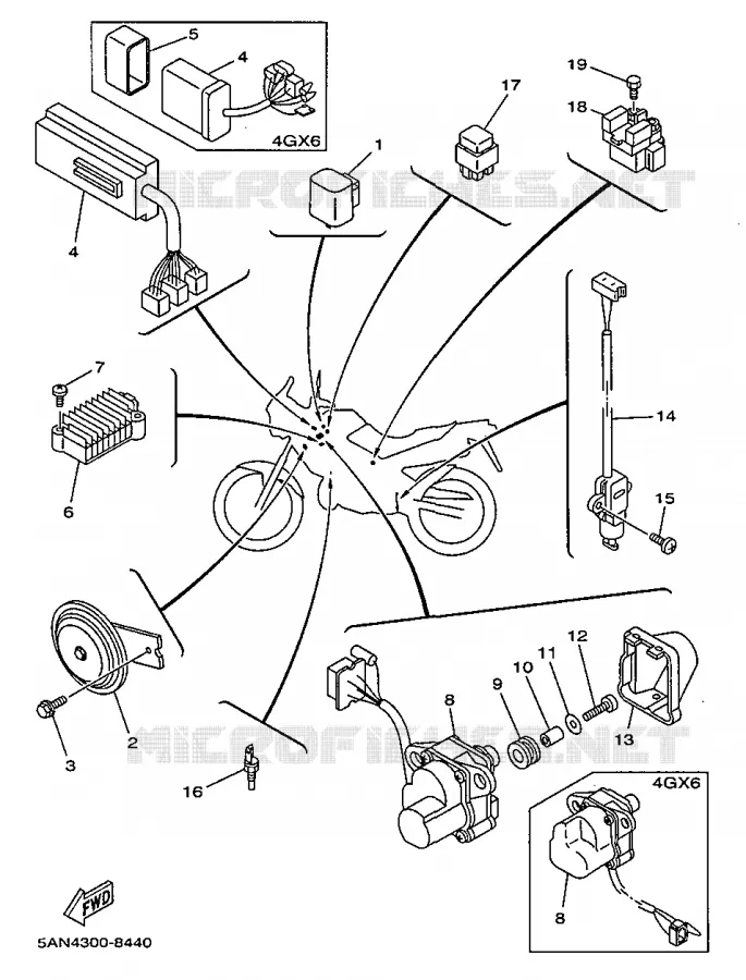 PARTIE ELECTRIQUE 2 Yamaha MOTO 125 1998 TDR  TDR125