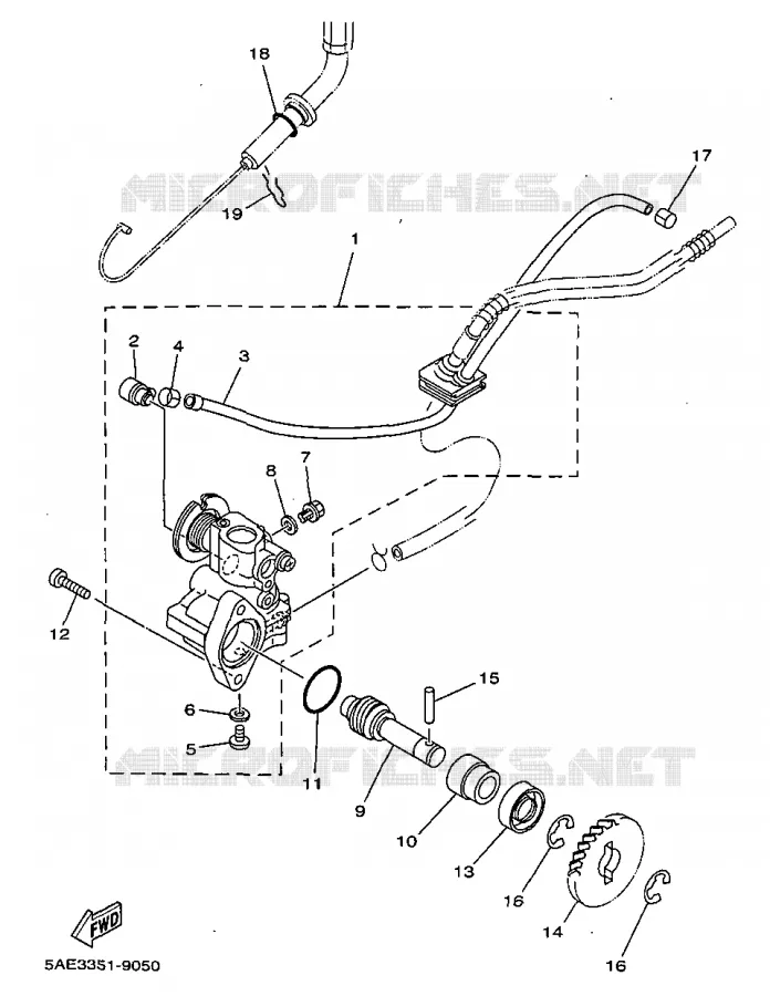 POMPE A HUILE Yamaha MOTO 125 1999 TDR  TDR125