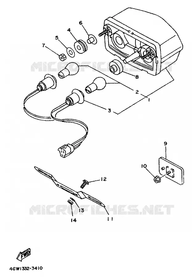 FEU ARRIERE Yamaha MOTO 125 1999 TDR  TDR125