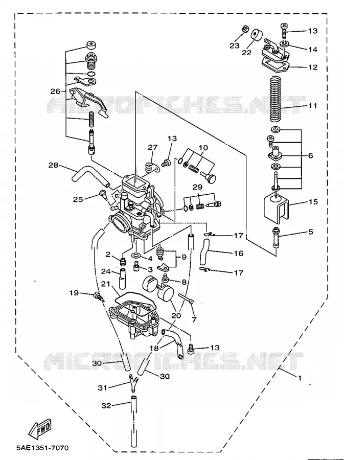 CARBURATEUR Yamaha MOTO 125 1999 TDR  TDR125