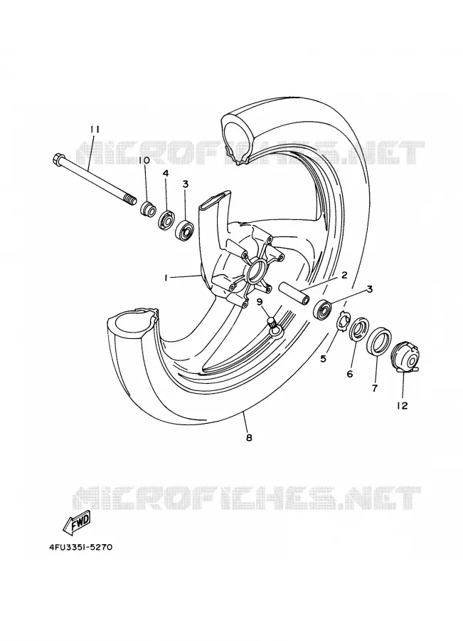 ROUE AVANT Yamaha MOTO 125 2000 TDR  TDR125