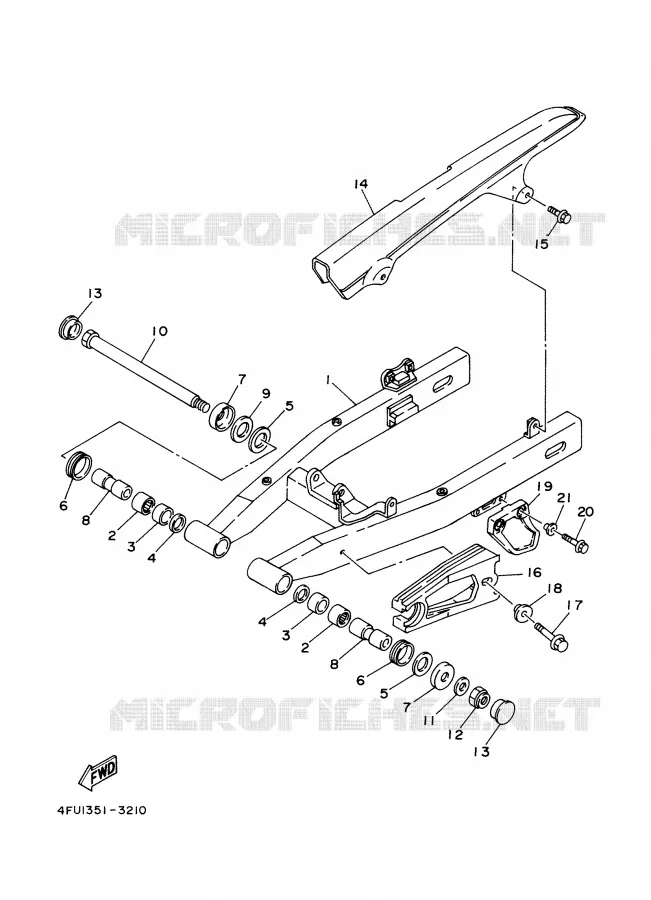 BRAS ARRIERE Yamaha MOTO 125 2000 TDR  TDR125