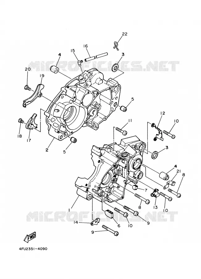 CARTER MOTEUR Yamaha MOTO 125 2000 TDR  TDR125
