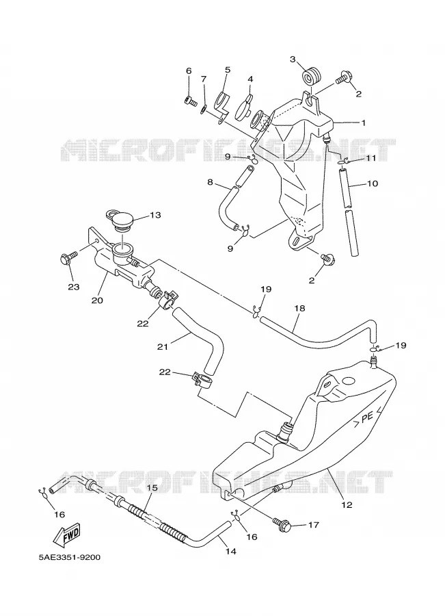RESERVOIR D'HUILE Yamaha MOTO 125 2002 TDR  TDR125