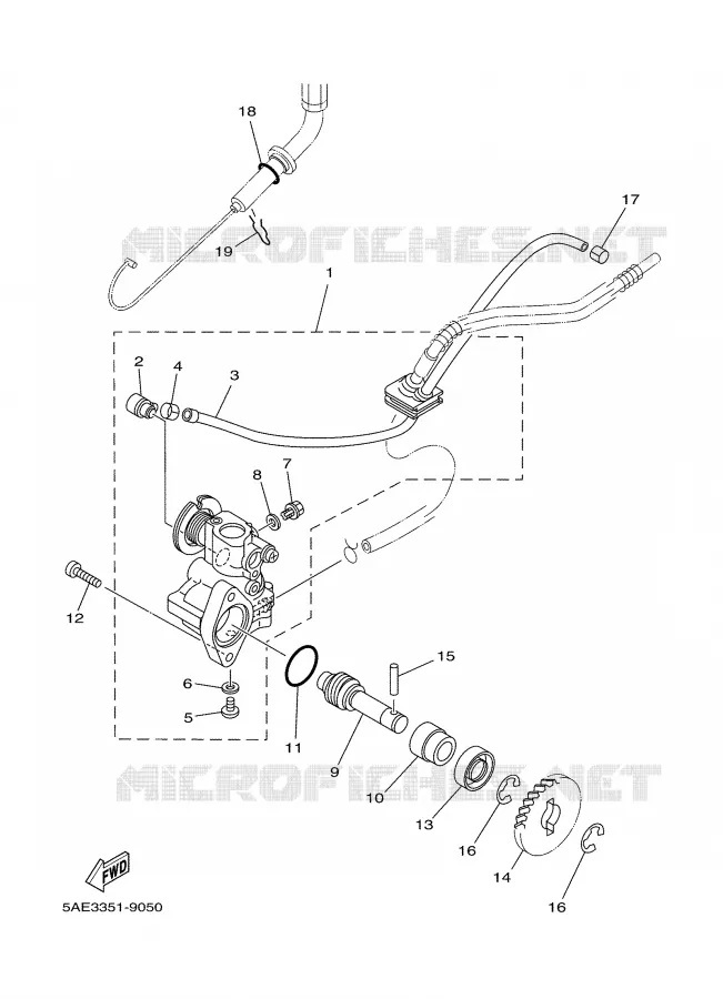 POMPE A HUILE Yamaha MOTO 125 2002 TDR  TDR125