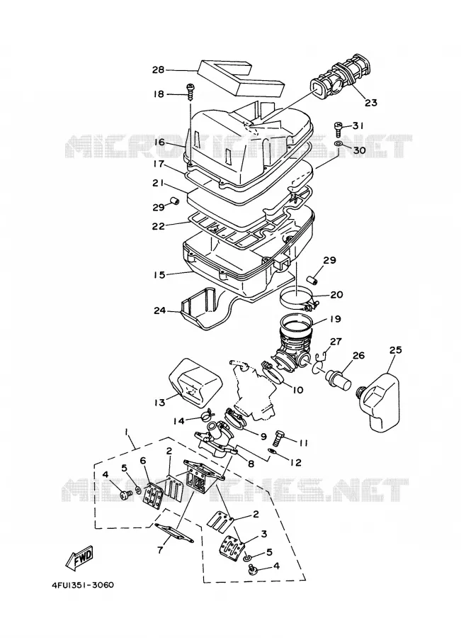 ADMISSION Yamaha MOTO 125 2002 TDR  TDR125