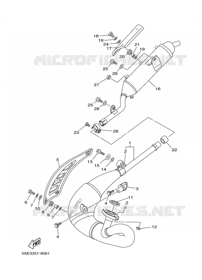 ECHAPPEMENT Yamaha MOTO 125 2002 TDR  TDR125