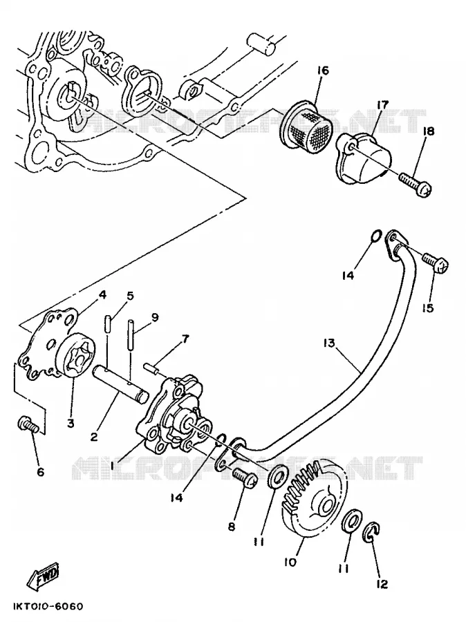 POMPE A HUILE 2 Yamaha MOTO 240 1988 TDR  TDR240