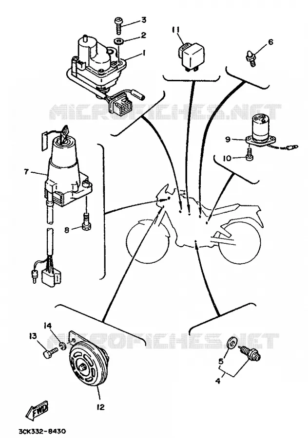 PARTIE ELECTRIQUE 2 Yamaha MOTO 250 1988 TDR  TDR250