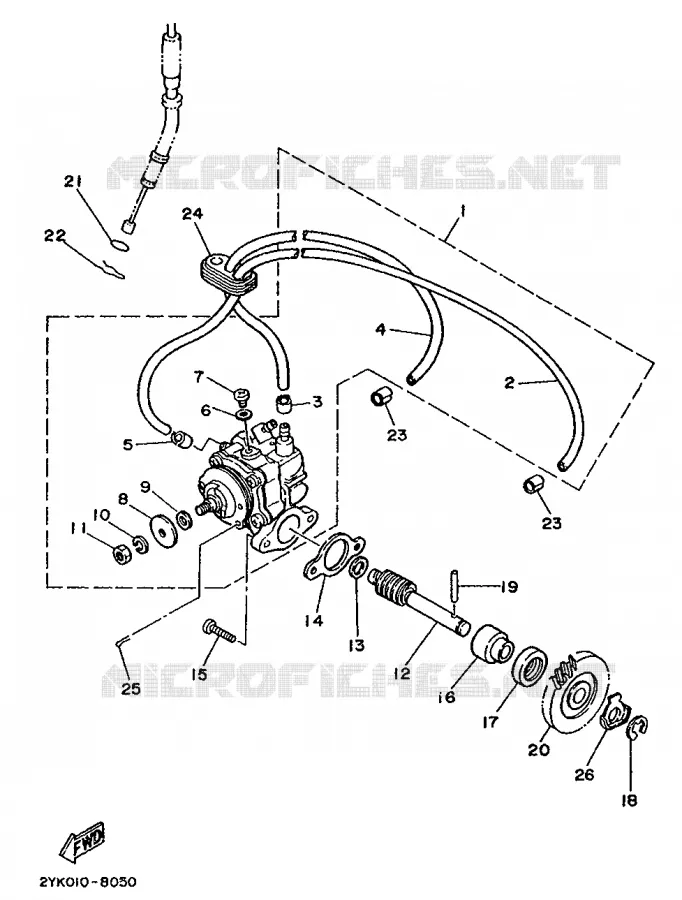 POMPE A HUILE 1 Yamaha MOTO 250 1988 TDR  TDR250