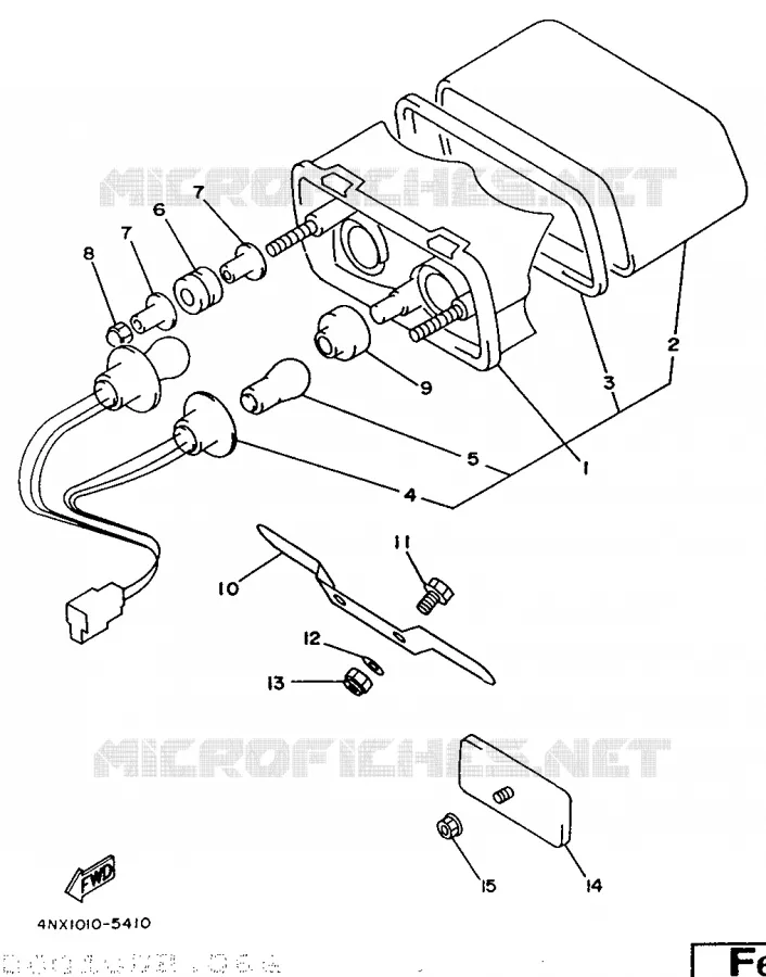 FEU ARRIERE Yamaha MOTO 850 1996 TRX  TRX850