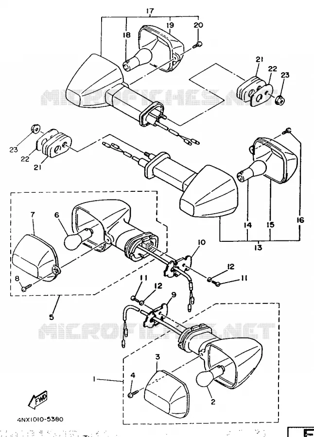 CLIGNOTANT Yamaha MOTO 850 1998 TRX  TRX850