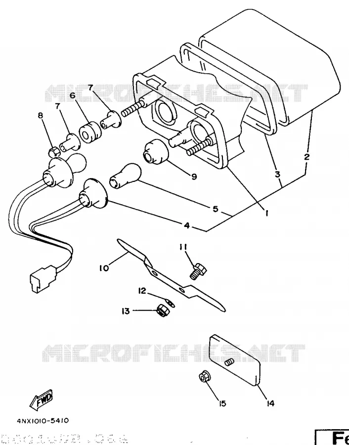 FEU ARRIERE Yamaha MOTO 850 1998 TRX  TRX850