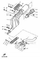 ECHAPPEMENT pour Yamaha TT600E de 1997