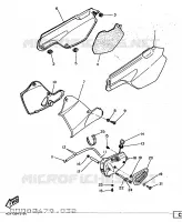 CACHE LATERAL   RESERVOIR D'HUILE pour Yamaha TT600E de 1997