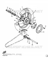 ROUE ARRIERE pour Yamaha TT600E de 1997
