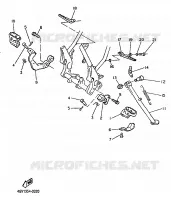 SUPPORT / REPOSE PIEDS pour Yamaha TT600E de 1997