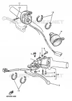 COMMODO / LEVIER pour Yamaha TT600E de 1997