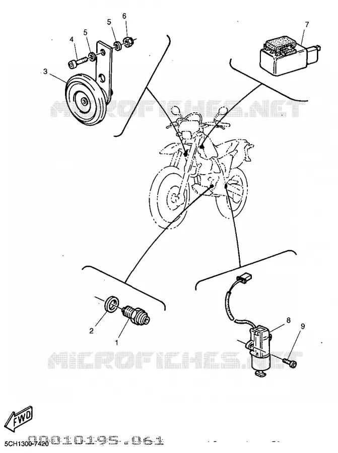 PARTIE ELECTRIQUE 2 Yamaha MOTO 600 1997 TTR  TT600R