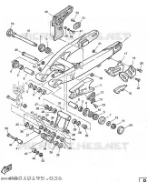 BRAS ARRIERE pour Yamaha TT600R de 1997