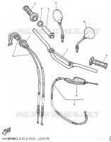 GUIDON ET CABLES pour Yamaha TT600R de 1997