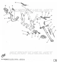 SUPPORT / REPOSE PIEDS pour Yamaha TT600R de 1997