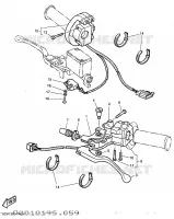 COMMODO / LEVIER pour Yamaha TT600R de 1997