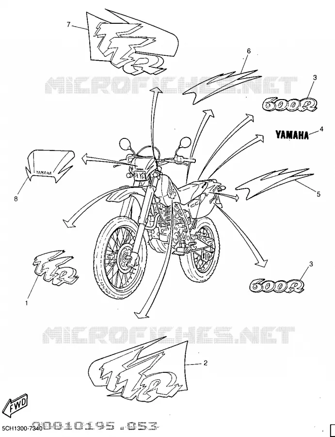 EMBLEME Yamaha MOTO 600 1997 TTR  TT600R