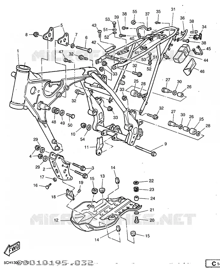 CADRE Yamaha MOTO 600 1997 TTR  TT600R