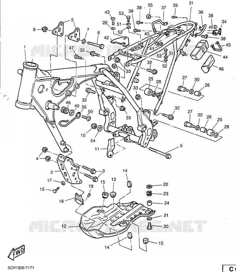 CADRE Yamaha MOTO 600 1999 TTR  TT600R