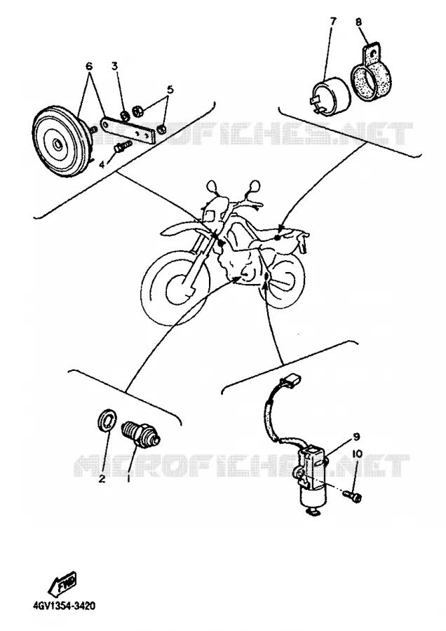 PARTIE ELECTRIQUE 2 Yamaha MOTO 600 1993 TT  TT600S