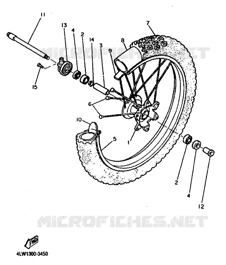 ROUE AVANT Yamaha MOTO 600 1993 TT  TT600S