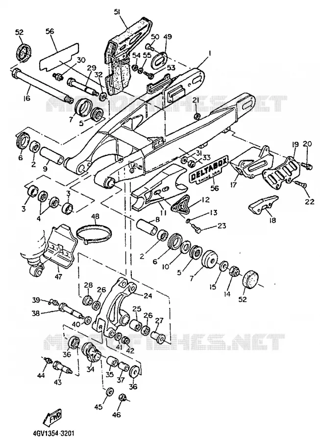 BRAS ARRIERE Yamaha MOTO 600 1995 TT  TT600S