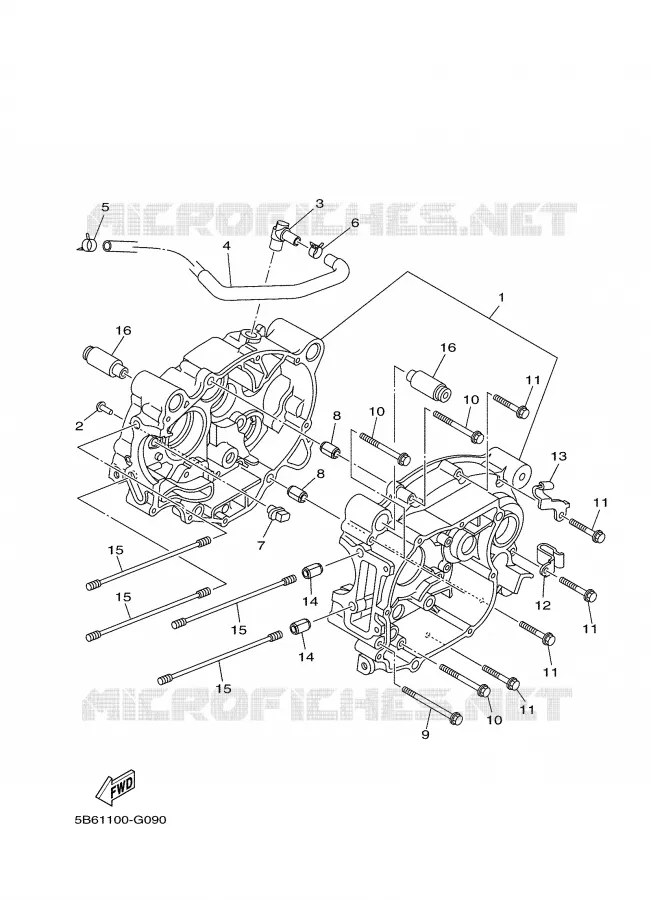 CARTER MOTEUR Yamaha MOTO 110 2009 TTRE  TT-R110EY