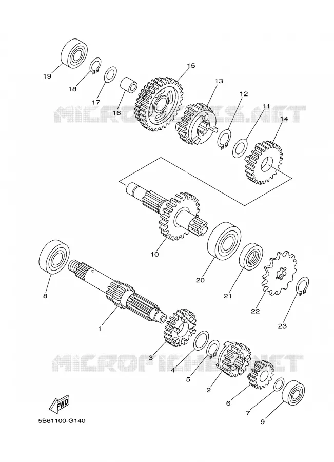 TRANSMISSION Yamaha MOTO 110 2009 TTRE  TT-R110EY