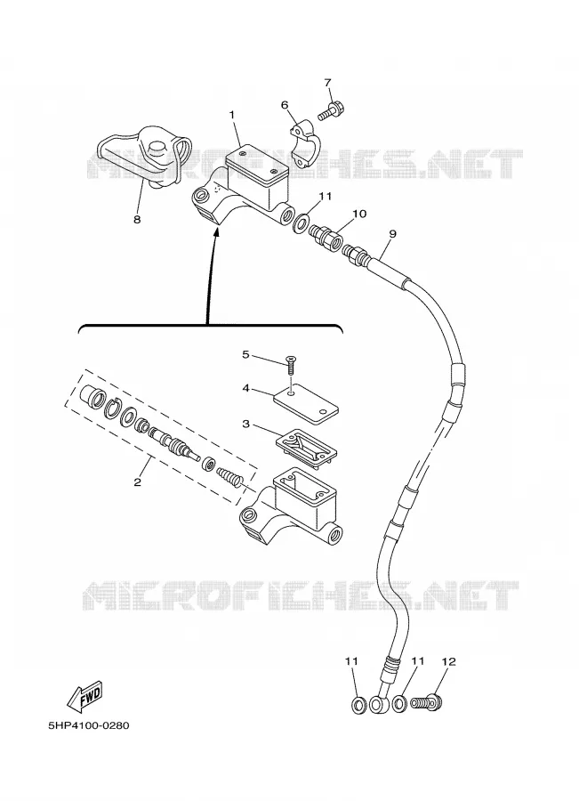 MAITRE CYLINDRE AVANT Yamaha MOTO 125 2002 TTR  TTR125