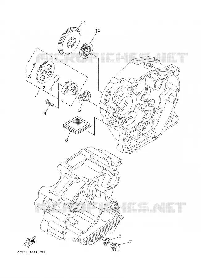 POMPE A HUILE Yamaha MOTO 125 2004 TTR  TTR125