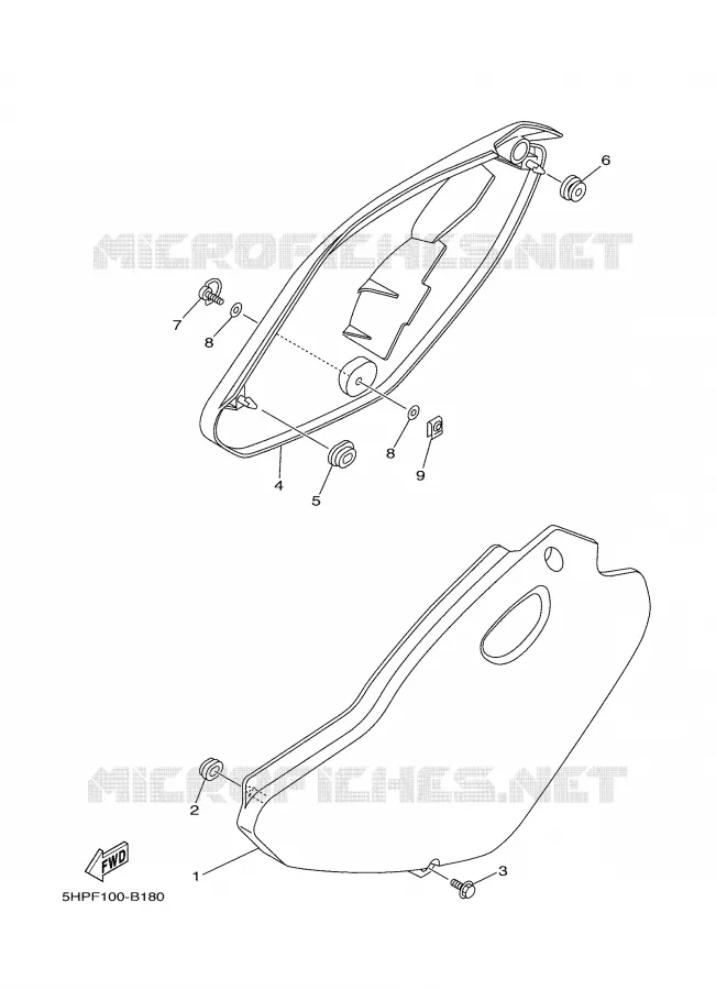 COUVERCLE LATERAL Yamaha MOTO 125 2005 TTR  TT-R125