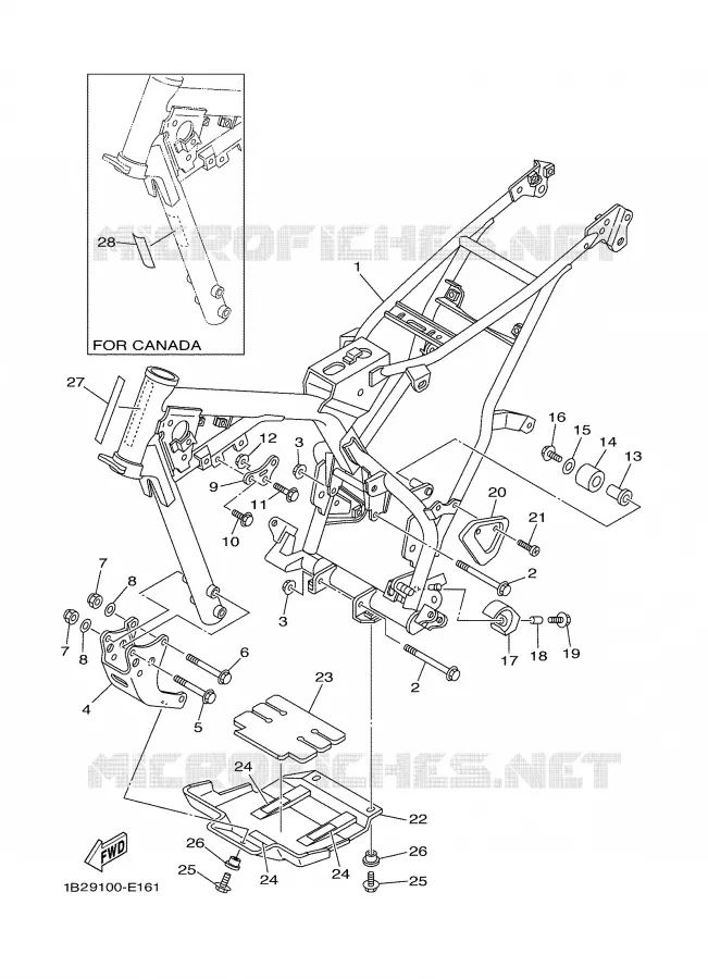 CADRE Yamaha MOTO 125 2007 TTR  TTR125
