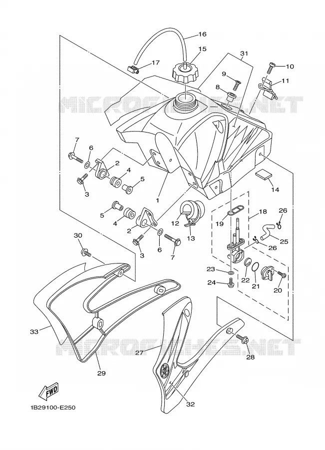 RESERVOIR A ESSENCE Yamaha MOTO 125 2006 TTRE  TTR125EV