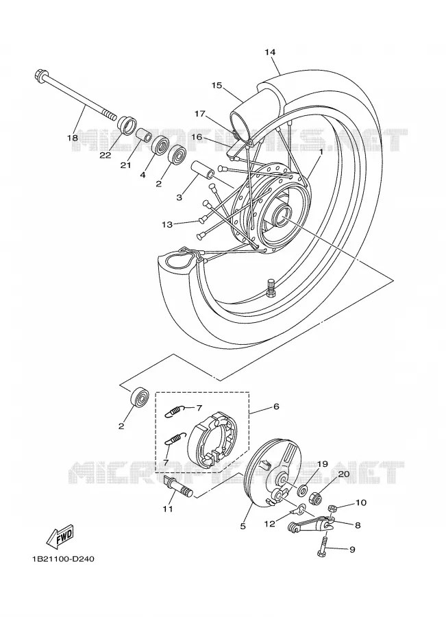 ROUE AVANT Yamaha MOTO 125 2006 TTRE  TTR125EV