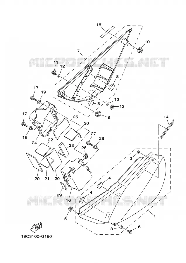 COUVERCLE LATERAL Yamaha MOTO 125 2009 TTRE  TT-R125EY