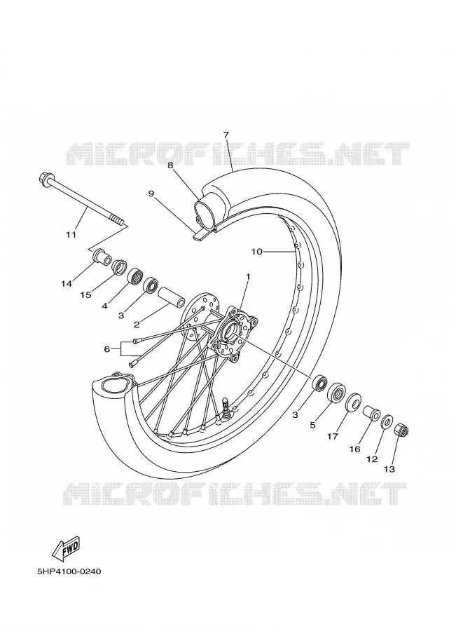 ROUE AVANT 2 Yamaha MOTO 125 2009 TTRE  TT-R125EY