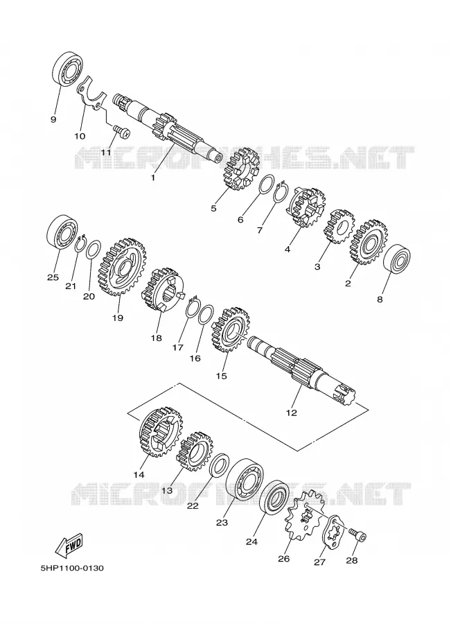 TRANSMISSION Yamaha MOTO 125 2004 TTR  TTR125L