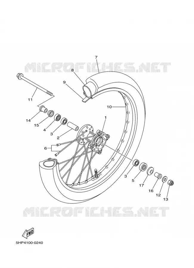 ROUE AVANT 2 Yamaha MOTO 125 2007 TTR  TTR125LE