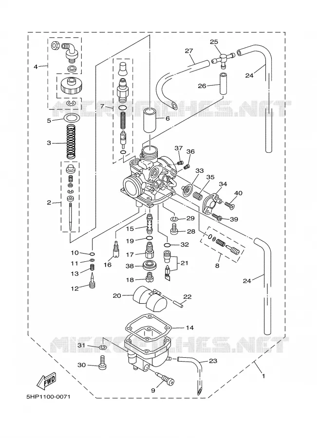 CARBURATEUR Yamaha MOTO 125 2004 TTR  TTR125LES
